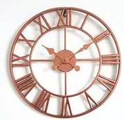 Outdoor Wall Clock, Large Garden Wall Clock Oversized Retro Wall Clock Waterproof Vintage Garden Ornament, Easy to Read