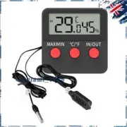 Digital Thermometer Hygrometer Humidity Meters W/ Probe for Egg Incubator AUS