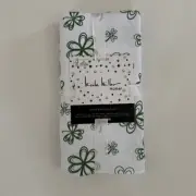 NEW 6 Napkins Nicole Miller Home Green Shamrock Print Machine Washable Polyester