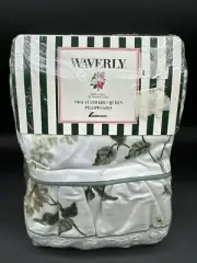 NEW Waverly Garden Room Lilac Fields Floral Ruffled Standard Pillowcases Set/2