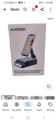 New Phone Stand with Bluetooth Speaker Hands Free Audio + Flashlight - NWT