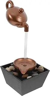 KITANDOVE Indoor Water Fountain with Led Lights Mini Tabletop Decor for Home Office Relaxation