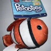 Russ Petooties Pets Goldie the Clownfish Plush 5" Stuffed Animal Sparkle Fins