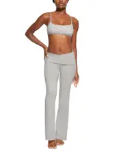 Skims Cotton Jersey Foldover Waist Pants