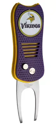 NFL Minnesota Vikings Switchblade Golf Divot Tool, BONUS Marker, NEW