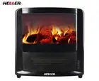 HELLER 2000W Electric Indoor Fireplace Space Heater Flame Effect Fan Assist Safe