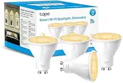 TP-Link Tapo Smart Wi-Fi Spotlight, Dimmable, 2700 K Warm Light, GU10 Lamp Base, Remote Control, Energy Saving, Compatible with Alexa & Google Home, No hub Required Tapo L610(4-Pack) [Energy Class D]