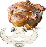 [Turbo Trusser] for Chicken I As Seen on Shark Tank I Cooks Evenly & Makes Meat Juicier I Easy-to-Use & Dishwasher Safe I for Ovens, Smokers, Roasters, Grills, Rotisseries, Air Fryers & Deep Fryers