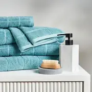 Sheraton Subway 5 Piece Towel Set - Aqua Mist