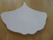 Christian Tortu Paris Ginko Flat Plate, Plain Matt White,12in/9in