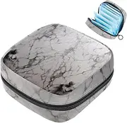 Period Bag,Sanitary Napkin Storage Bag,Abstract Marble Texture Print,Tampon Holder for Purse