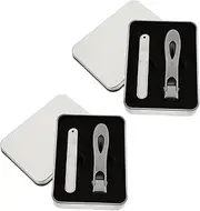 Ipetboom 2pcs Nail Trimmer Kit with Storage Box Ultra- Precision Clippers File Comfortable Grip Design for Home Travel Manicure Pedicure Use