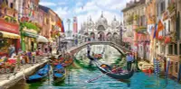 在飛比找Yahoo!奇摩拍賣優惠-歐洲進口拼圖 CAS 繪畫風景 義大利威尼斯著名景點 浪漫運