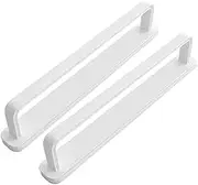 KITANDOVE 2Pcs Self Adhesive Wall Mounted Towel Rack Organizer Push Pull Bathroom Storage for Towels and Smooth Sliding Design for Easy Access