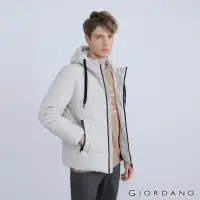 在飛比找Yahoo奇摩購物中心優惠-GIORDANO 男裝素色鋪棉連帽外套 - 11 月亮灰