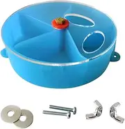 Bird Foraging Toy, Parrot Foraging Wheel Gnawed Toy Creative Bite Resistant Food Box Bird Feed Storage Case (Blue)