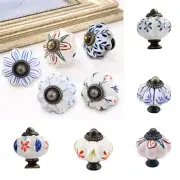 Vintage Ceramic Door Knobs Cabinet Knobs Drawer Cupboard Pull Handles Decor New