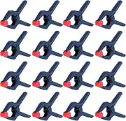 WORKPRO Spring Clamp Set, 16-Piece 3-3/8" Nylon Spring Clamp with Adjustable Jaw Pads and High-strength Spring for Woodworking, Photography Backdrops and DIY Projects