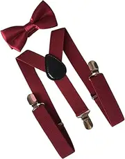 [Stxdynjy] Set of Suspenders with Butterfly Knot for Men, Y -shaped Suspenders, Relaxed Pants, Jeans Straps, Celebration