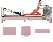Pilates Reformer, Foldable Home Gym Pilates Workout Machine with Reformer Box, Jump Board Yoga Ball for Yoga Workouts