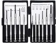 11pcs Mini Precision Screwdriver Set, Small Screwdriver Kit for Watch, Electronics, Toys Repair - Jewelry Glasses DIY Tools with Portable Case