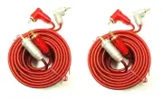 2 PCS 22FT CAR AUDIO RCA INTERCONNECT COPPER ULTRA FLEXIBLE CABLE HOME MARINE