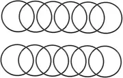 [XolngYYeng] 12pcs Silicone Bracelet Wristband Hairband Elastic Bracelets Hand Rings Bracelet Bangle Blank Bracelet Wrist Charm Fashionable Wristbands Stretch Silicone Wristand
