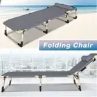 Outdoor Sun Lounger Folding Bed Reclining Deck Camping Beach Chair Adjustable Au