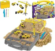 Engineering Set Sand Table Toy, Construction Sensory Bin for Toddlers, Sandbox with Lid Magic Sand Castle Building kit, Preschool Learning Activities Gifts for Boys Girls Age 3+