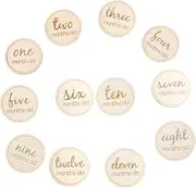SUPVOX Inkless Baby Print Milestone Cards 12pcs Baby Birth Month Cards for Infant Birthday Celebration