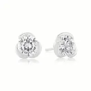 Sterling SilverCubic Zirconia Stud Earrings