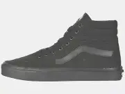Adult Unisex Shoes Vans SK8-Hi™ BLACK/BLACK Size MEN'S 7.5 WOMEN'S 9.0