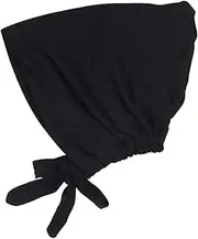 [EIYIELX] Soft Hat Inner Caps Underscarf Bonnet Hats Female Headwrap(Black)