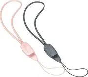 E-Tree 2 Pack Multi-Purpose Wrist Lanyard, Hand Strap for Cell Phone Case, Camera, Airpods, Keys, Keychain, USB Flash Drive, Wallet, ID Name Tag Badge, Grey & Pink, Grey and Pink
