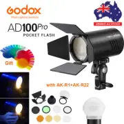 Godox AD100pro TTL HSS Pocket Flash+AK-R22 Diffusion Dome+AK-R1 Accessories Kit