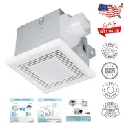 Very Quiet 70 CFM Bathroom Exhaust Fan with LED Light - Modern Ceiling Design