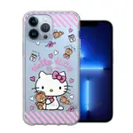 三麗鷗授權 HELLO KITTY凱蒂貓 IPHONE 13 PRO 6.1吋 浮雕彩繪空壓手機殼(熊熊)