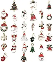 [Tofficu] Diy Earring Pendants Necklace Pendants Set 60pcs Xmas Design Jewelry Findings for Craft