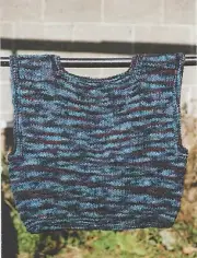 Schaefer Yarns Knitting Pattern #91 Elaine Square-neck Vest - Easy Knit - Women