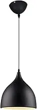 Mengjay E27 Pendant Lights Light Shades Ceiling Light Modern Balcony Bar Chandelier Color Ecological Material - 17cm (Black)