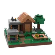 Village Diorama from Video Game Sandbox Game Building Toys 1132 Pieces MOC Build