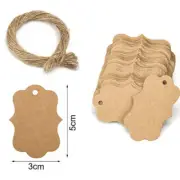 100PCS PAPER STRING GARMENT SWING PRICE TAG TICKET LABEL