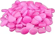 Parliky Set of 100 Glow-in-The-Dark Pebble Stones for Fish Tank Garden Yard Luminous Cobblestone Gravel Non-Toxic (2-3cm)