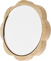 IWOWHERO Wooden Cosmetic Mirror Vanity Mirror Travel Mirror Compact Mirrors Hand Mirrors Portable Makeup Mirror Women Handheld Mirror Compact Mirror for Travel Mini Mirror Tiny Mirror Glass