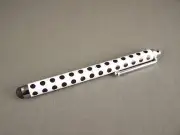 White Black polka dots stylus pen for touch screen smart phone tablet