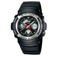 在飛比找松果購物優惠-【CASIO】G-SHOCK 實用運動風雙顯指針錶-銀圈 (