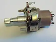 Mallory 250k ohm volume potentiometer with on off switch for tube amplifier nos