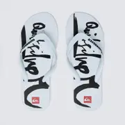 [Quiksilver] Quiksilver Men's Molokai Natas Flip Flops Slippers in White Size 09 09 White