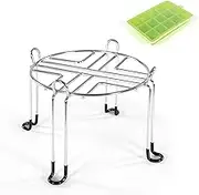 Masowa Meadow Stainless Steel Wire Water Stand Compatible with Berkey and Small Sized Gravity Fed Water Filter Countertop Systems Complete with Silicone Ice Tray