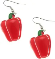 DEARMAMY 1 Pair Simulation Chili Earrings Cartoon Ear Jewelries Decors